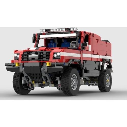 Customized)1183Pcs 2.4G MOC Dynamic RC Off-road Vehicle DIY Building Block Bricks Toy with Lighting Kit