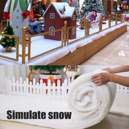 Christmas Snow Cover Blanket Artificial Cotton Mat Snow Plush Christmas Tree Skirt Base Floor Mat Cover Holiday Snowfield Decor