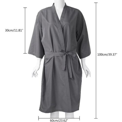 Salon Client Gown Lightweight Quick-dry Kimono Style Hair Gown for Clients M76F