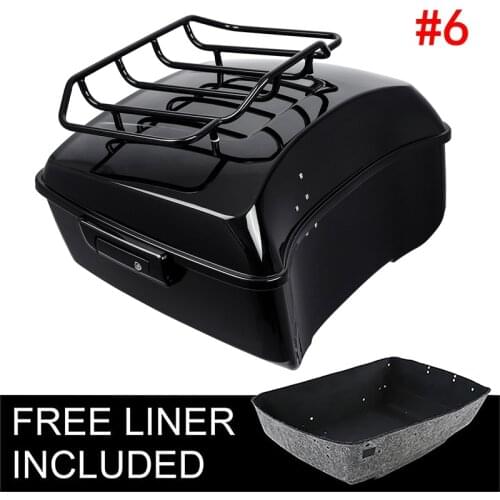 Motorcycle 13.7" King Pack Trunk Rack Backrest For Harley Tour Pak Touring Road Electra Street Glide 2014-20