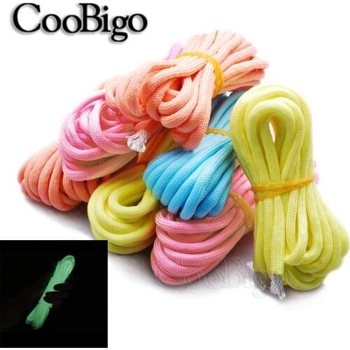 Luminous Paracord 550 Parachute Cord Survival Lanyard Shibari Rope Glow In The Dark Outdoor Tent Bondage Hike Climb Camp Tow