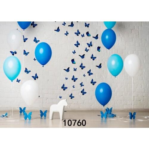 Photography Background Photo White Room Blue Birthday Party Customize vinyl Digital Printing Cloth Backdrops for Photo studio