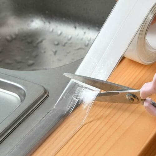 Japan Kitchen Sink Waterproof Mildew Strong Self-adhesive Transparent Tape Bathroom Gap Strip Self-adhesive Pool Water Seal