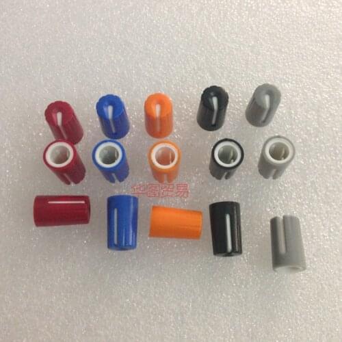 10pcs Half - axis potentiometer Knob Cap W10.5MM H16.5MM / Red / Blue / Gray / Orange / Black / 270 degree