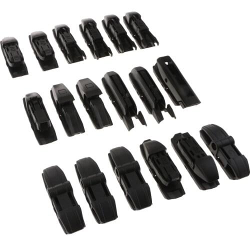 18 PCS 8 in One 70mm*20mm Multifunctional Car & Truck Windshield Wiper Blade Connector