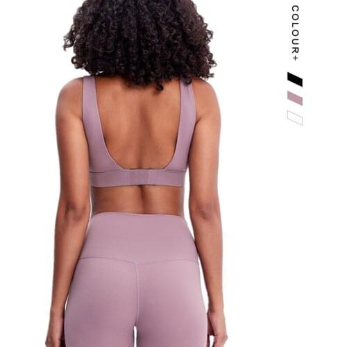 2021 New Adjustable Buckle High Intensity Shockproof Sports Bra Female Breathable Yoga Bra Quick Dry Gym Solid Color Running Bra