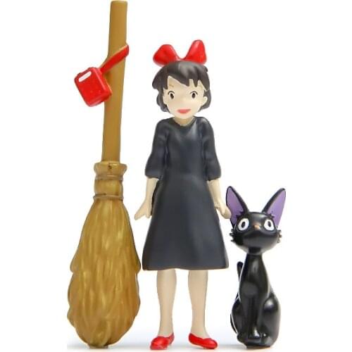 3pcs/set Kiki Figure Figurine Toy Studio Ghibli Kikis Delivery Service Jiji Cat