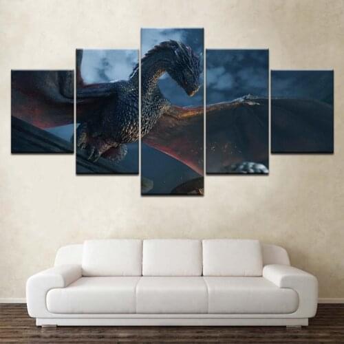 5 piece The Bat on house free shipping Wallpapers modern Modular Poster art Canvas painting for Living Room Home Decor