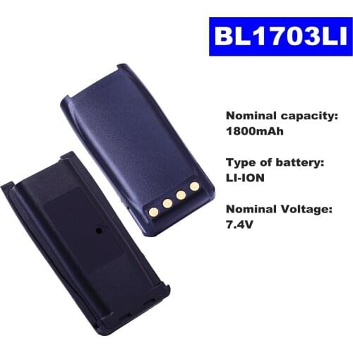 7.4V 1800mAh LI-ION Radio Battery BL1703LI For HYT Walkie Talkie TC700/780/780M/710 Two Way Radio
