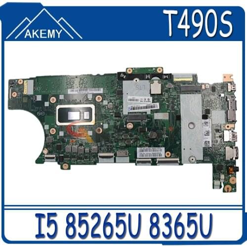 Akemy For Lenovo ThinkPad T490S Laptop Motherboard NM-B891 CPU I5 85265U 8365U 16GB RAM FRU 01HX936 01HX934