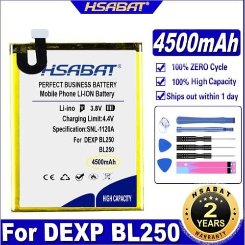 HSABAT BL250 4500mAh Battery for DEXP BL250 iMobile phone Batteries