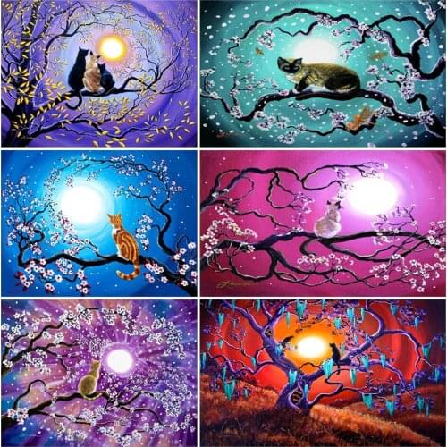 5D DIY full square diamond painting animal cat diamond embroidery cross stitch rhinestone art hobby picture home decoration gift