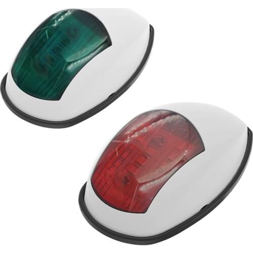 12VDC LED One Pair Waterproof Marine Boat Yacht Navigation Lamp Plastic Green Starboard and Red Port Light