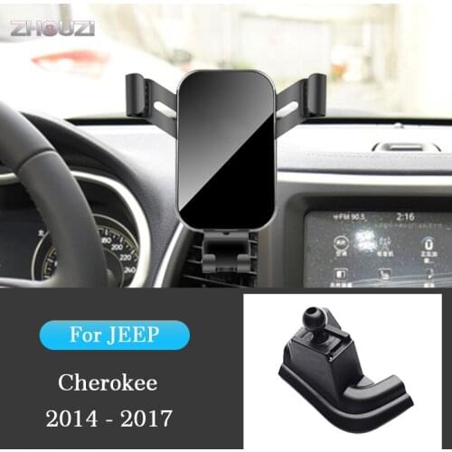 Car Mobile Phone Holder For Jeep Cherokee 2014-2017 Air Vent Mounts Stand GPS Gravity Navigation Bracket Car Accessories