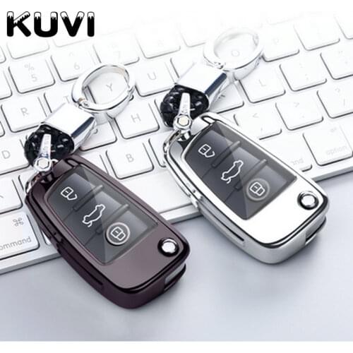 Car Key Cover Full Tpu Key Case Fob Shell For AUDI A1 A4 A3 A6 TT Q3 Q7 S3 Anti-drop Protection Holder Car-Styling Accessories