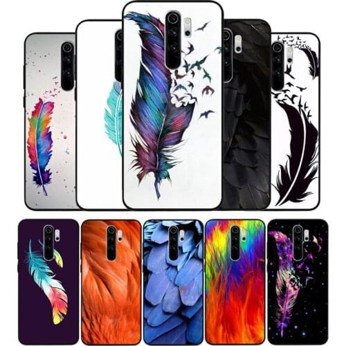 Feather Color Phone Case For Xiaomi Redmi note 9 8 7 6 5 4 Pro S for redmi 4A 4X 5 Plus 5A 7A Cover