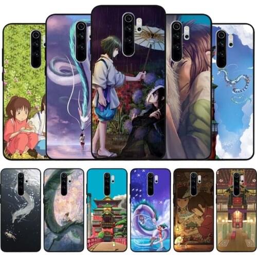 Spirited Away black Silicone Phone Case For Redmi note 9 8 7 Pro S 8T 7A Cover