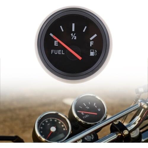 52mm Fuel Level Gauge Car Pointer Gauge Meter 0-190 ohm for Boat Car Truck RV Waterproof Fuel Oil Level Gauge LCD Display 9-32V