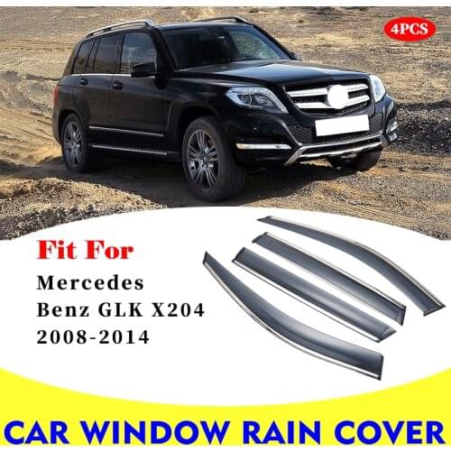 FOR Mercedes Benz GLK Class X204 GLK300 2008-2014 car rain shield deflectors awning trim cover exterior car-styling accessories