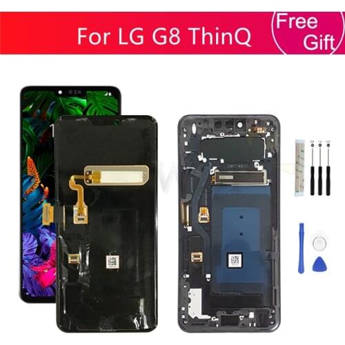 For LG G8 LCD LCD display Touch Screen Digitizer assembly LMG820QM7 G820UMB LMG820UM0 G820 with frame For LG G8 ThinQ screen