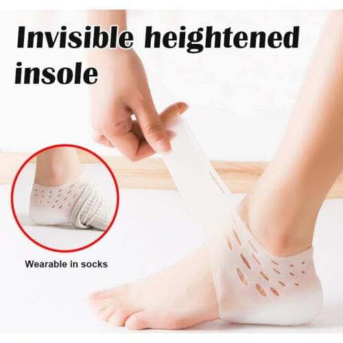Height Increase Heels Sleeves Gel Heel Height Invisible Elevators Pads Arch Support Heel Protectors Foot Cushion &T8