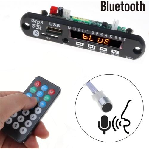 Kebidu 5 12V Bluetooth Handfree MP3 WMA Decoder Board Bluetooth MP3 Player Decoder Board Audio Music Module USB TF Radio For Car