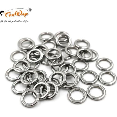 100Pcs Fishing Solid Ring Stainless Steel Fishing Lure Ring Fishing Accessories Best Quality 304 Stainless Steel