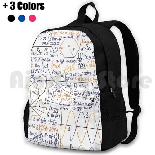 Math Formulas Outdoor Hiking Backpack Waterproof Camping Travel Math Physic Formula Formulas Mathematic School Science