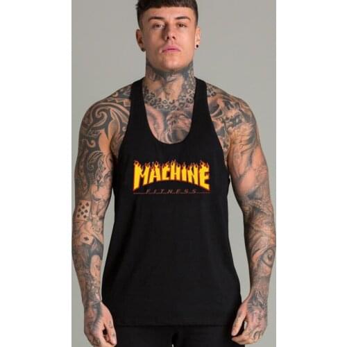 Muscleguys Brand Men Summer gyms Fitness Tank Top fashion mens clothing Loose breathable sleeveless shirts workout Vest