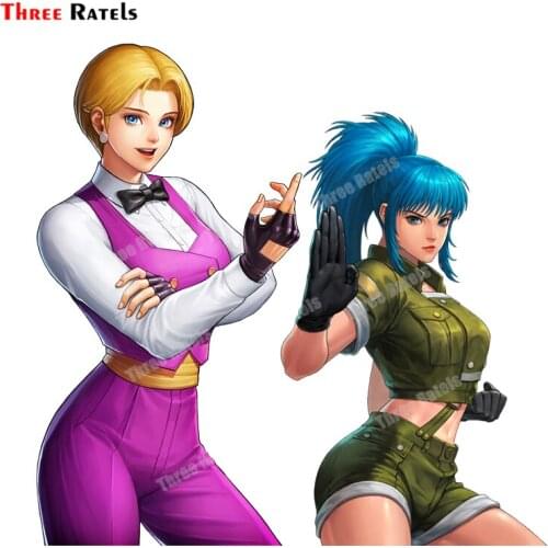 Three Ratels B571 King Leona And Yuri Sakazaki Stickers And Decals For Girls Laptop Lugggage Skateboard Decor