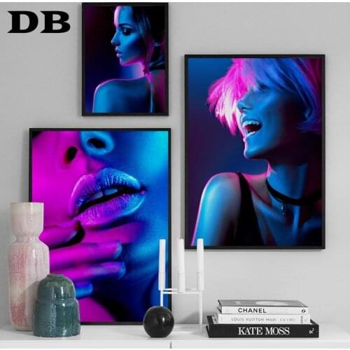 Bar Night Club Rock Sexy Lips Woman Wall Art Canvas Painting Nordic Posters And Prints Wall Pictures For Living Room Salon Decor