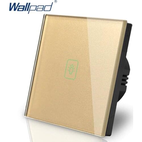 Wall Touch Switch With Remote Control And Wifi Control Wallpad Gold Tempered Glass Panel 1/2/3 Gang 110-250V