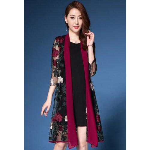 2021 New Spring Summer Mother of The Bride Dresses With Jacket Elegant Formal Gowns Embroidery Mother Party Dresses Women
