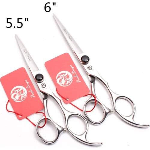 5.5" 6" JP 440C Black GEM Purple Dragon Haircut Scissors Professional Hairdressers Scissors Cutting Shears Hair Scissors Z9013