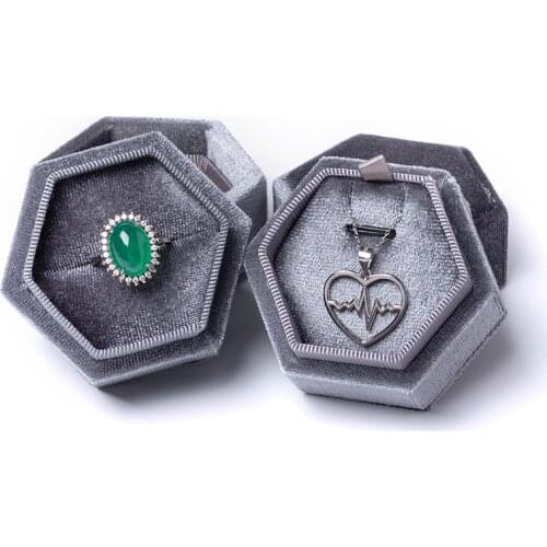 Wholesale ring box jewelry packaging box pendant box jewelry box high quality earring holder velvet couple holiday gift