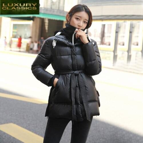 Down Winter Jacket Goose Women Short Down Coat Female Thick Slim Jackets Clothes Ladies Thick Hooded Warm Coats Hiver 906