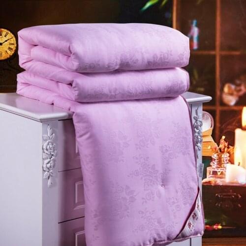 Luxury Cotton Mulberry silk quilts Winter bedroom Quilting duvets thick Warm printed bedding comforter soft blankets Bed Cover