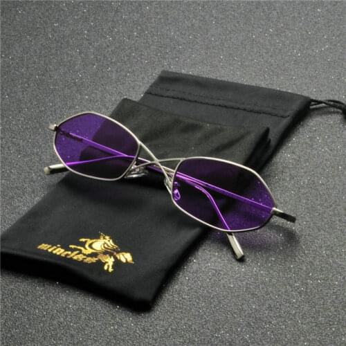 Small Rhombus Sunglasses Men Purple Yellow 2020 Retro Women Sun Glasses Male Metal Frame Red Black Uv400 High Quality NX