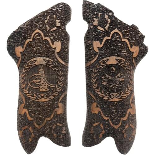 Luger P08 Roller Parabellum Ottoman Starboard and Tuğra Model Special Series Laser Cutting Wooden Grip Mod8