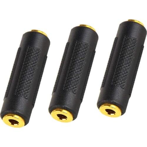 MCIGICM 3pcs 3.5mm Stereo Jack to 3.5mm Stereo Jack Female to Female Adapter Connector