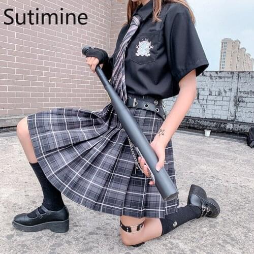 New Summer Women Skirts 2021 High Waist Girls Pleated Skirt Korean Japanese Style Ladies Sweet JK Plaid Mini Skirts for Women