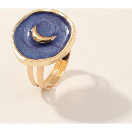 Wholesale New Arrive Ring For Women Brinco Heart Moon Star Lightning Oil Drip Fashion Jewelry Accessories Ring