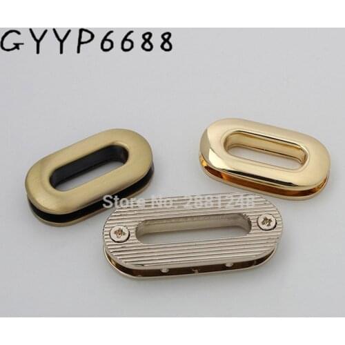 10-30pcs 18mm 25mm 5 colors rainbow High quality material grommet fashion bags metal fitting hardware oval eyelets with screws