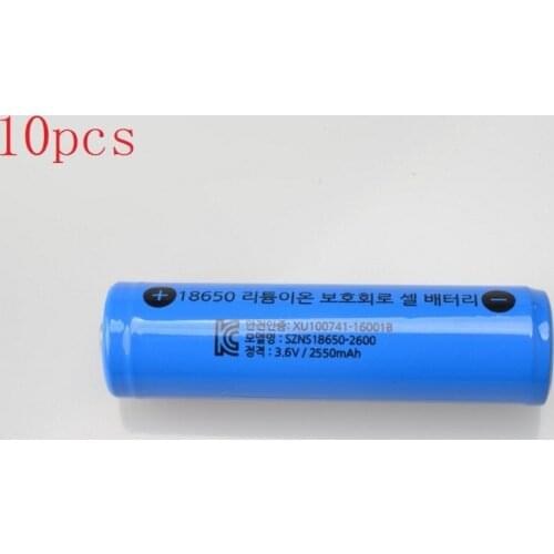 10PCS 18650 2600mah li-ion rechargeable battery power safe battery