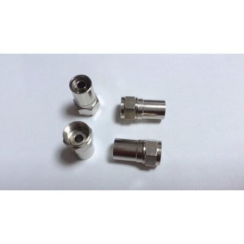 10PCS brass RG59 F ADAPTER COAX COAXIAL COMPRESSION for Satellite CONNECTOR