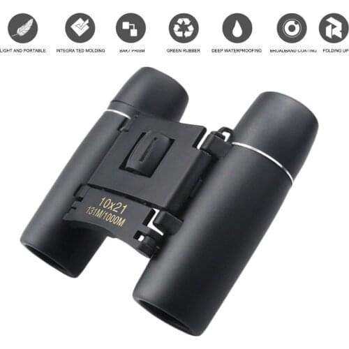 10x21 Binoculars Outdoor Observation Field Exploration Tool Portable BAK7 Prism Binoculars for Mid Autumn Festival Moon Watching