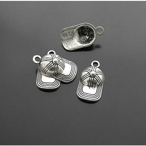 17594)30PCS 16x10MM Antique Silver Zinc Alloy Cap Jewelry Making Supplies Diy Findings Accessories