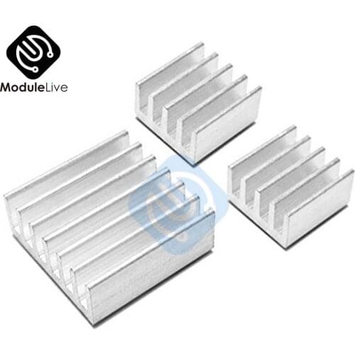 3pcs/set One Set Aluminum Heatsink Cooler Adhesive Kit for Cooling Raspberry Pi