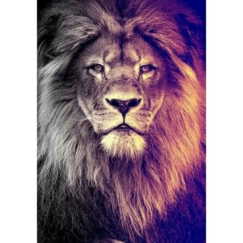 5D DIY Diamond Painting Lion Mosaic Drill Square Round Animal Cross Stitch Kit Picture Of Rhinestone Embroidery Decoration