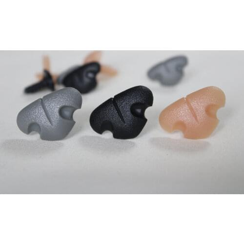 600pcs/lot new 18x12mm 16x26mm 20x30mm high quatity gray color plastic safety animal toy noses with washer for diy doll